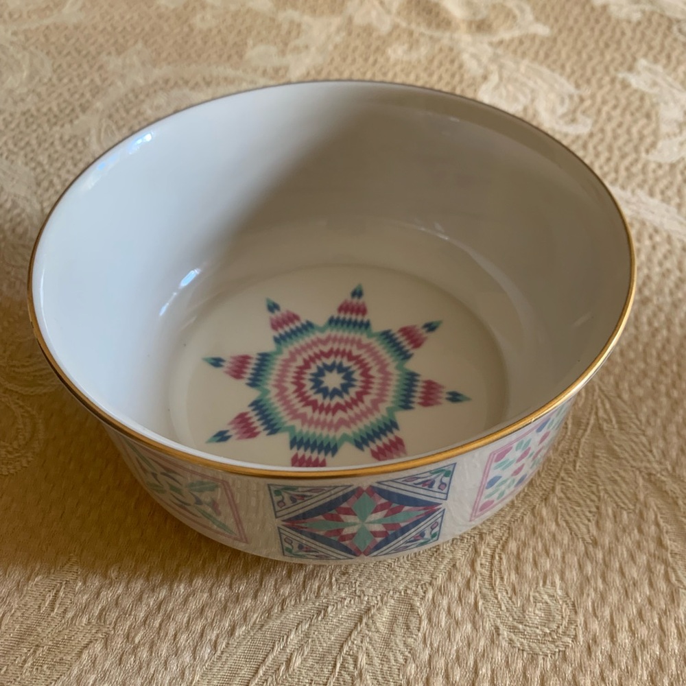 Vintage Lenox Quilt Bowl